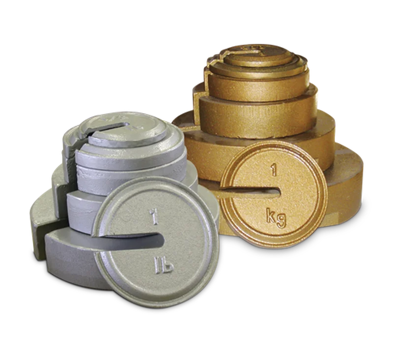 Cast Iron Calibration Weights - Slotted Interlocking and Hanger Weights